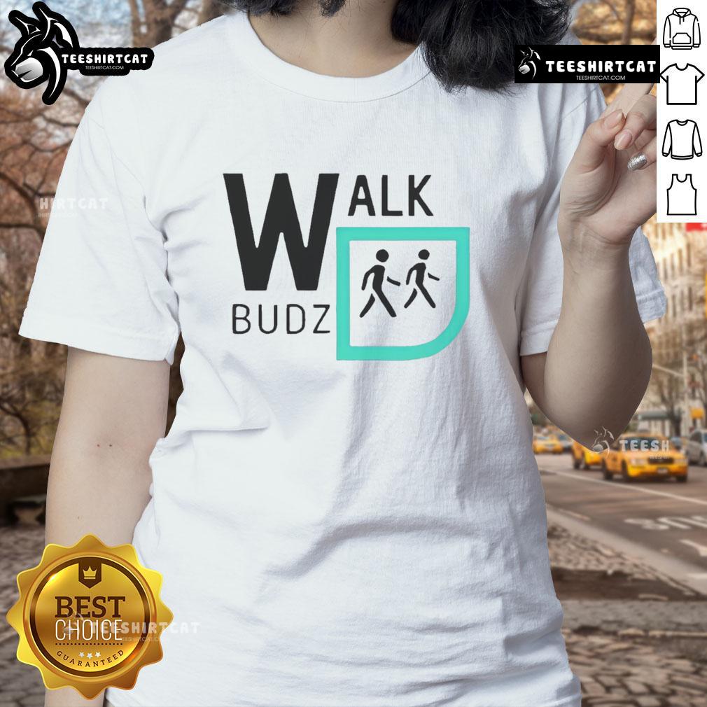 Funny Walk Budz Logo Ladies Tee Funny Walk Budz logo on a stylish ladies tee, showcasing a unique and playful design perfect for casual wear.