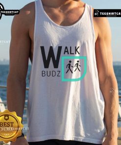 Funny Walk Budz Logo Tank Top featuring a playful design for casual wear, perfect for summer fun and outdoor adventures.