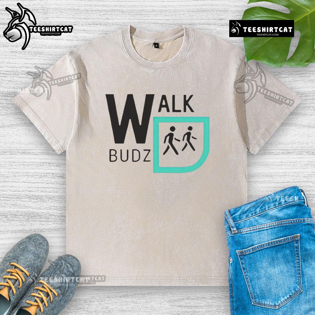 Funny Walk Budz Logo Washed T Shirt Funny Walk Budz logo on a washed t-shirt, featuring a playful design perfect for casual wear and laughter.