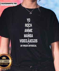 Funny Yo Rock anime manga videojuegos un virgen antisocial ladies tee featuring a humorous graphic design.