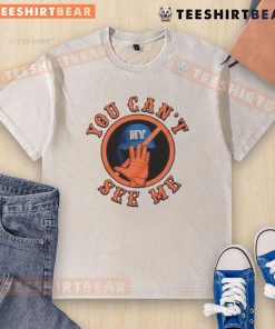 Funny 'You Can't See Me' New York Mets washed t-shirt featuring playful design, perfect for baseball fans.