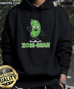 Funny Zom Bean Halloween vegan hoodie featuring a playful zombie bean design, perfect for spooky season and eco-friendly style.