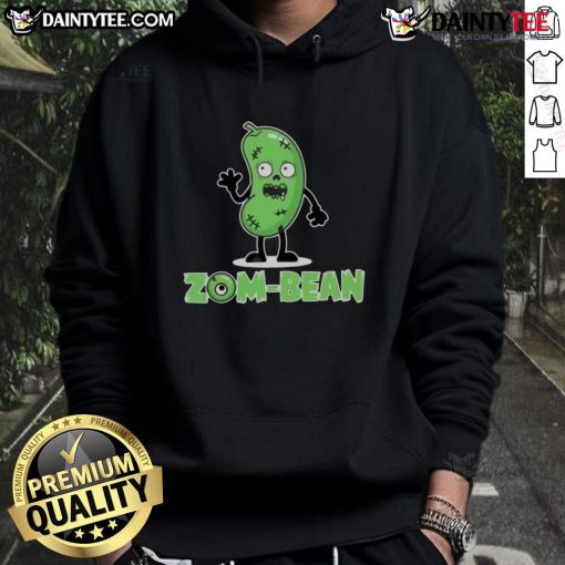 Funny Zom Bean Halloween vegan hoodie featuring a playful zombie bean design, perfect for spooky season and eco-friendly style.