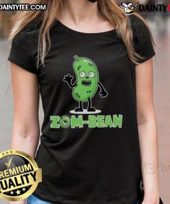 Funny Zom Bean Halloween Vegan Ladies Tee featuring a quirky zombie bean graphic for a playful Halloween look.