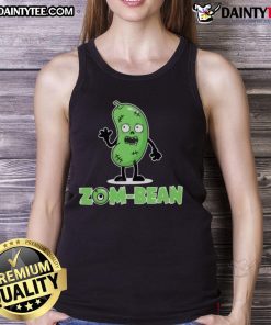 Funny Zom Bean Halloween vegan tank top with a playful design, perfect for spooky season and eco-friendly celebrations.