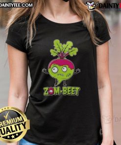 Funny Zom Beet Halloween Vegan Ladies Tee featuring a playful zombie beet design perfect for spooky season.