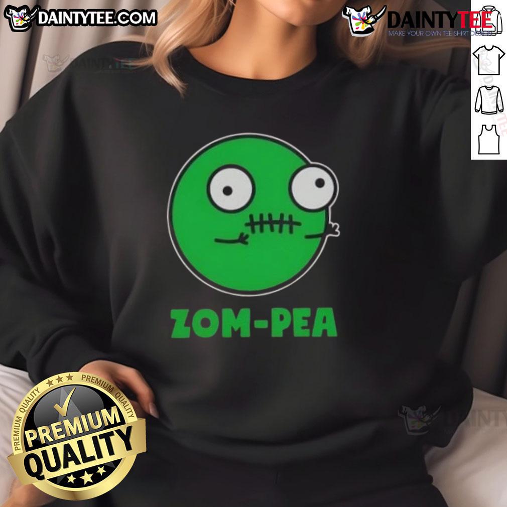 Funny Zom Pea Halloween Vegan Sweatshirt Funny Zom Pea Halloween vegan sweatshirt featuring a playful zombie pea graphic, perfect for Halloween festivities.
