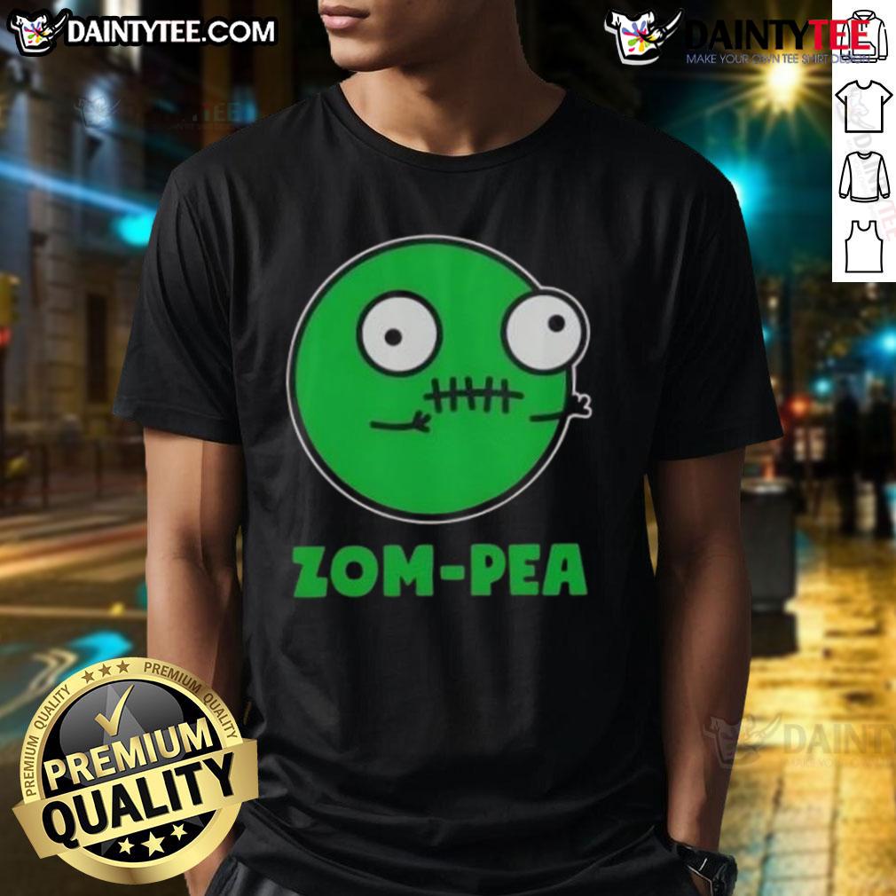 Funny Zom Pea Halloween Vegan T Shirt Funny Zom-Pea Halloween Vegan T-Shirt featuring a playful zombie and pea graphic, perfect for festive vegan attire.