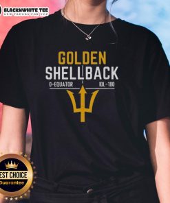 Good 250th Anniversary Golden Shellback Ladies Tee featuring a stylish design for celebrating naval tradition.