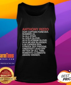 Good Anthony Rizzo Our Captain's Accomplishments tank top featuring Rizzo's achievements and a stylish design.