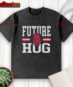 Good Arkansas Razorbacks Future Hog washed t-shirt in red, perfect for fans showing team spirit and style.