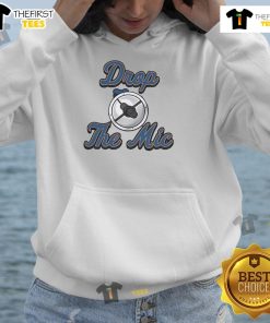 Good Athlete Drop The Mic Sports Hoodie in gray, showcasing athletic style and comfort for sports enthusiasts.