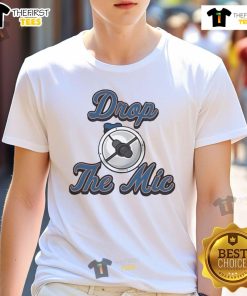 Good Athlete Drop The Mic Sports T-Shirt featuring a bold design perfect for sports enthusiasts and athletes.
