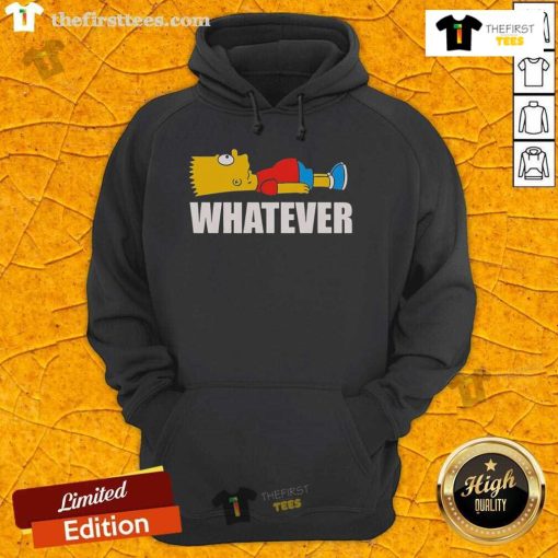 Good Bart Simpson Whatever Hoodie featuring iconic cartoon graphics, perfect for casual and stylish wear.