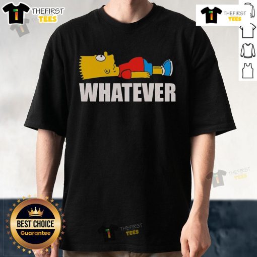 Good Bart Simpson Whatever T-Shirt featuring Bart with a playful expression, perfect for fans of The Simpsons.
