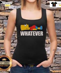 Good Bart Simpson Whatever tank top featuring a vibrant graphic of Bart with a laid-back attitude, perfect for casual wear.