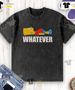 Good Bart Simpson Whatever Washed T-Shirt featuring a vibrant graphic of Bart with a casual, relaxed fit design.