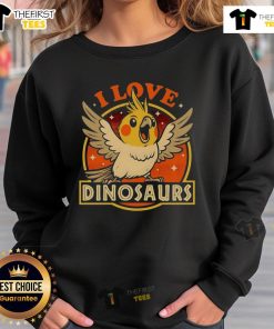 Good Bird Love Dinosaurs sweatshirt featuring a playful dinosaur design, perfect for cozy casual wear and dinosaur lovers.