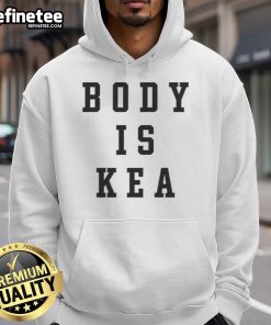 Good Body Is K Hoodie: Stylish black hoodie featuring motivational text, perfect for casual wear and fitness enthusiasts.