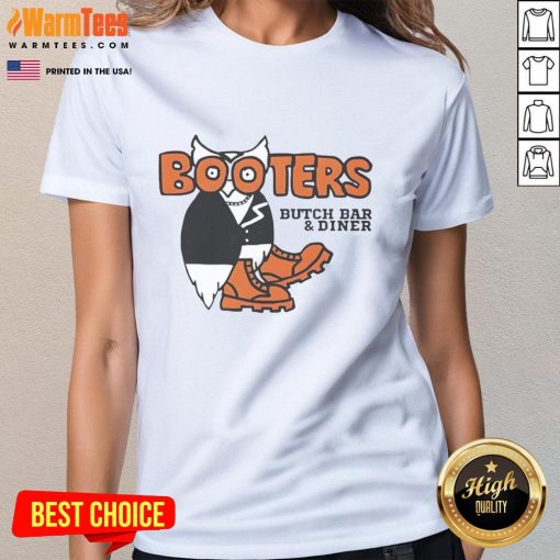 Good Booters Butch Bar and Diner Ladies Tee featuring a stylish graphic design, perfect for casual outings and fans.
