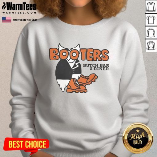 Good Booters Butch Bar and Diner sweatshirt featuring a vibrant logo design, perfect for fans of the diner culture.
