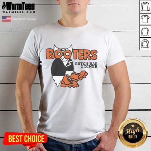 Good Booters Butch Bar and Diner T-Shirt featuring a vintage design and vibrant colors, perfect for casual wear.