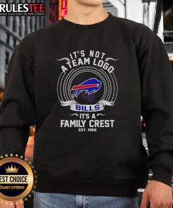 Alt Text: Good Buffalo Bills NFL sweatshirt featuring a family crest design, established 1968, perfect for fans.