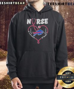 Good Buffalo Bills Nurse hoodie featuring a heartbeat design, perfect for fans showing love for healthcare and football.