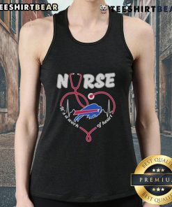 Good Buffalo Bills nurse heartbeat tank top showcasing team spirit for healthcare heroes and fans alike.