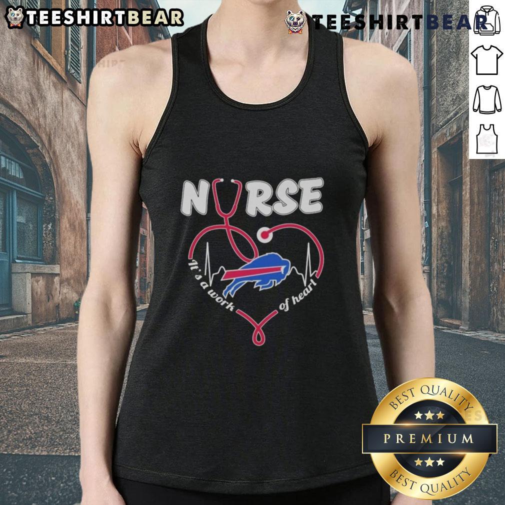 Good Buffalo Bills Nurse It'S A Work Of Heart Heartbeat Tank Top Good Buffalo Bills nurse heartbeat tank top showcasing team spirit for healthcare heroes and fans alike.