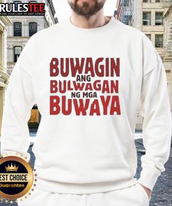 Alt Text: Good Buwagin Bulwagan Ang Ng Mga Buwaya Sweatshirt featuring a vibrant crocodile design and cozy fit.