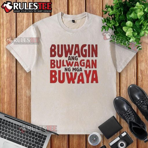 Good Buwagin Bulwagan Ang Ng Mga Buwaya washed t-shirt featuring a vibrant crocodile design on soft fabric.