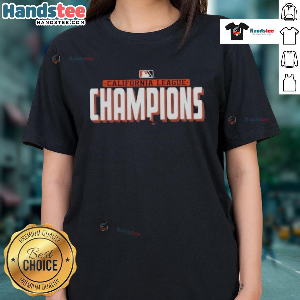 Good California League Champions 2025 Ladies Tee Alt Text: Good California League Champions 2025 Ladies Tee featuring vibrant design and comfortable fit for fans.
