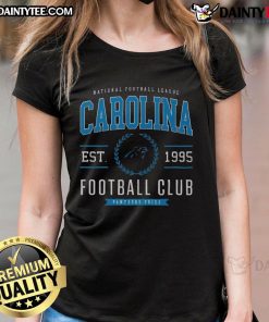 Stylish Good Carolina Panthers Football Club ladies tee in black, perfect for fans supporting their team.