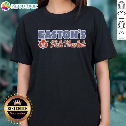 Good Catch of the Day tee featuring Cam Easton's Fish Market design, perfect for fishing enthusiasts and casual wear.