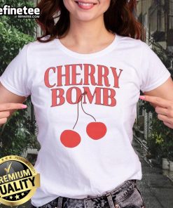 Good Cherry Bomb tee for women featuring a cherry design, perfect for adding flair to a beautiful life.