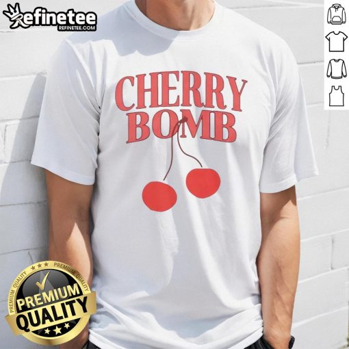 Good Cherry Bomb Cherry On Top Of A Beautiful Life T-Shirt featuring a vibrant cherry graphic on a stylish tee.
