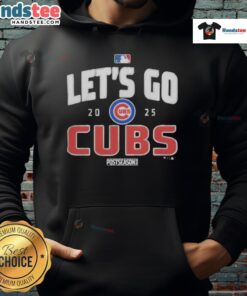 Good Chicago Cubs Baseball 2025 Postseason hoodie featuring team colors and logo, perfect for fans to show support.