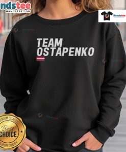 Good Christians Court Team Ostapenko sweatshirt featuring vibrant colors and stylish design for tennis enthusiasts.