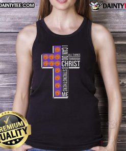 Good Clemson Tigers tank top featuring 'I Can Do All Things Through Christ Who Strengthens Me' motivational quote.