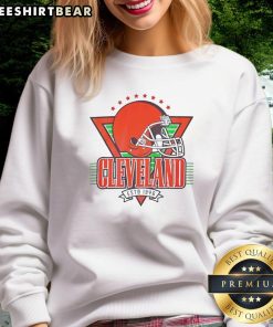 Good Cleveland Estd 1946 football helmet sweatshirt featuring stars, perfect for sports fans and casual wear.
