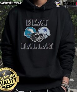 Nick Sirianni wearing a 'Good Coach' hoodie after beating Dallas, celebrating victory in style.