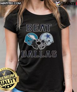 Good Coach Nick Sirianni Beat Dallas Ladies Tee featuring team colors and logo for female fans of the Philadelphia Eagles.