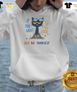 Good Cool Cat hoodie featuring 'Just Be You' slogan, perfect for casual style and self-expression.