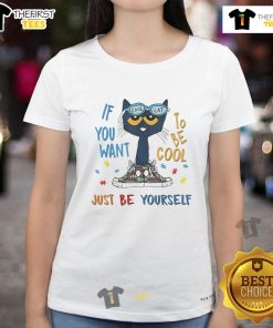 Good Cool Cat Ladies Tee featuring a fun, stylish design promoting self-confidence and individuality. Perfect for casual wear.