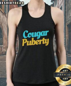 Good Cougar Puberty tank top featuring a playful design perfect for casual wear and showcasing a trendy style.