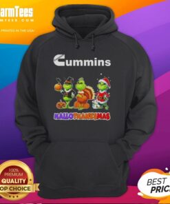 Good Cummins X Grinch cosplay hoodie for Happy HalloThanksMas featuring festive design and vibrant colors.