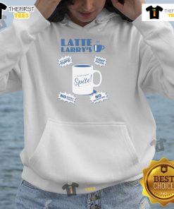 Good Curb Your Enthusiasm latte in Larry's hoodie, showcasing a cozy coffee moment inspired by the iconic TV show.
