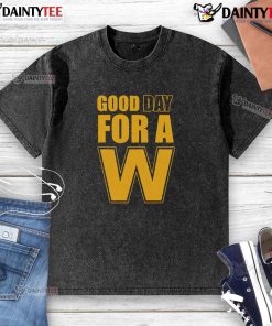 Good Day for a Washington Commanders washed t-shirt featuring team colors and logo, perfect for fans on game day.