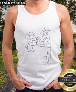 Good Dekopin and Shohei Ohtani joining hands in a tank top, showcasing teamwork and sportsmanship in baseball.
